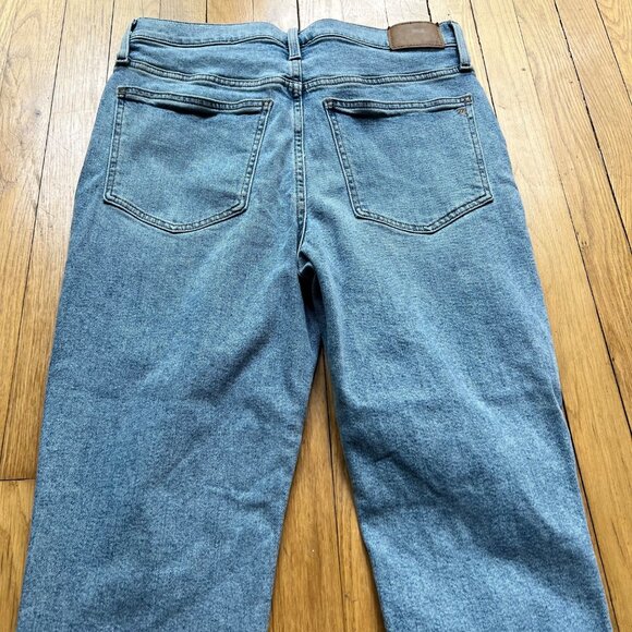 Madewell Size 30 Light Wash Blue High Rise Knee Rip The Perfect Vintage Jeans - Picture 13 of 14